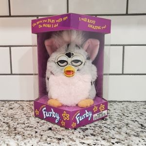 Vintage 1998 Pink & Gray Leopard Furby